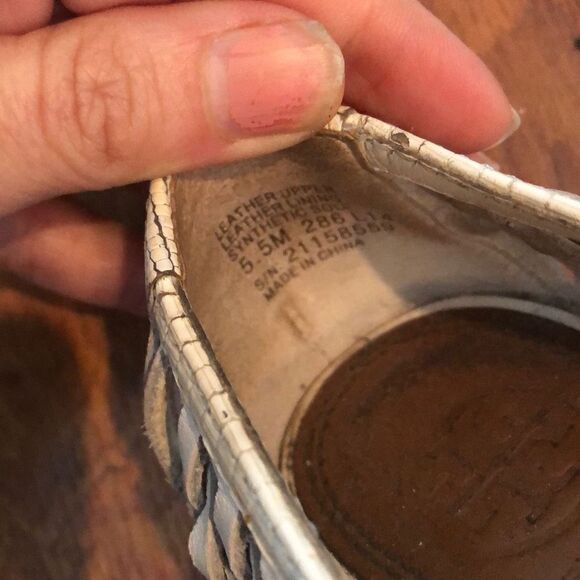 Tory Burch White basket weave flat size 5.5 - Picture 2 of 6